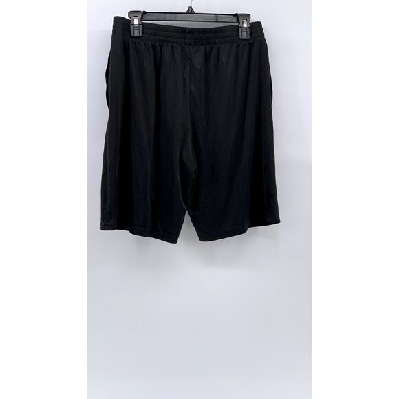 UNBRANDED Men's Black Solid Pull-On Relaxed Fit Casual Active Shorts SZ L - Picture 2 of 10